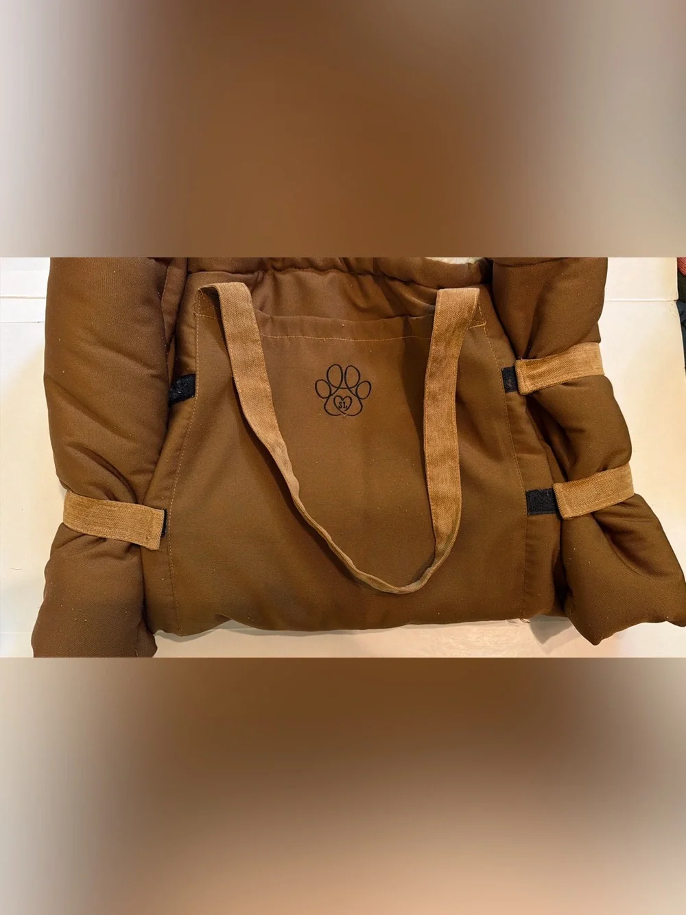 Southern Living fleece pet carrier for small dogs